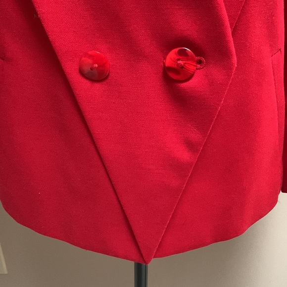♥️Classic 80’s Vintage Sasson V Shape Suite Jacket Size Medium Petite - Picture 3 of 9